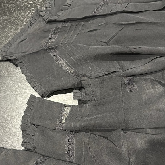 Zadig & Voltaire Rozyl Silk Lace Insert Asymmetrical Hem Midi Dress - Small - Picture 7 of 13